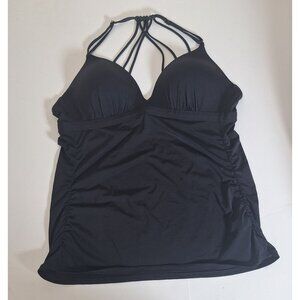 Athleta Black Tankini Swim Top